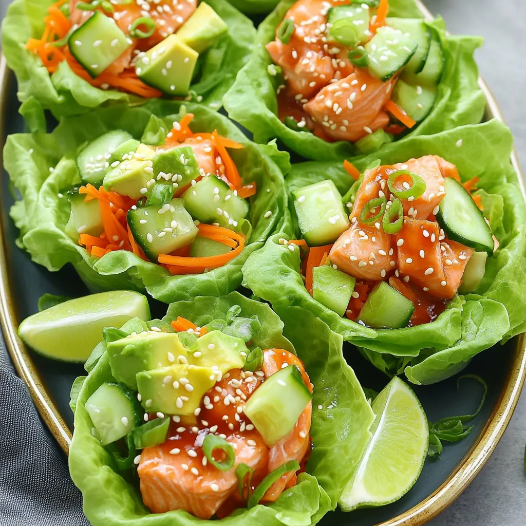 Minute Teriyaki Salmon Lettuce Cups Fresh Delight