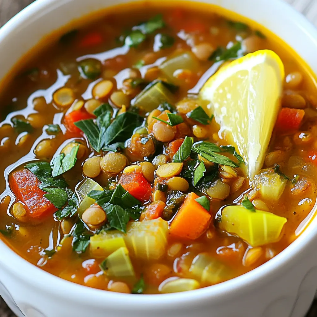 Mediterranean Lentil Soup Flavorful and Nutritious Dish