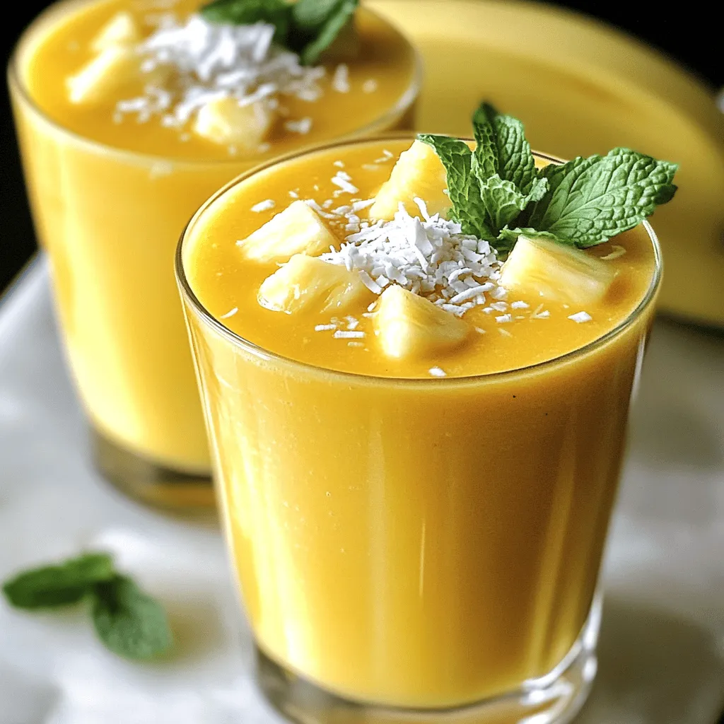 Coconut Pineapple Smoothie Refreshing and Nutritious Drink