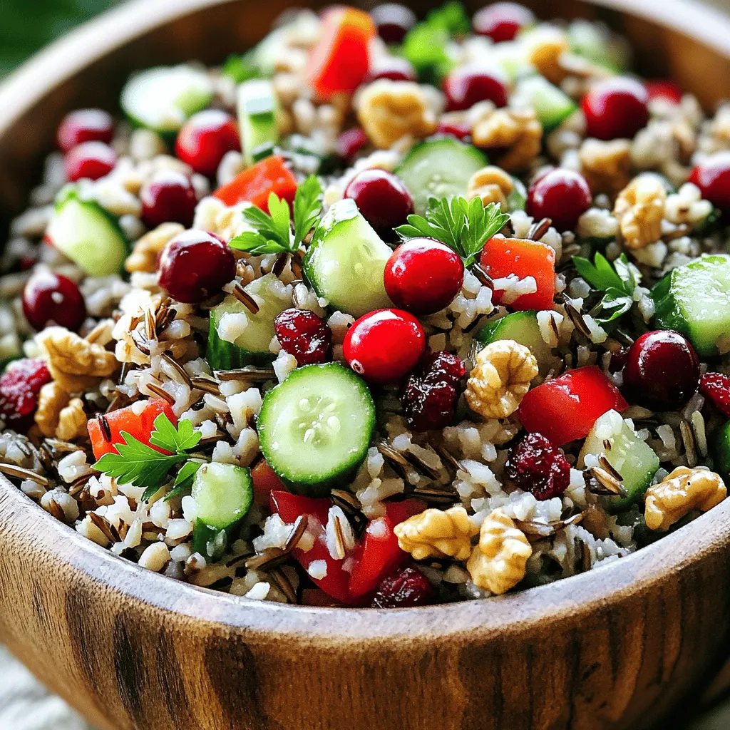 Wild Rice and Cranberry Salad Fresh Flavor Boost