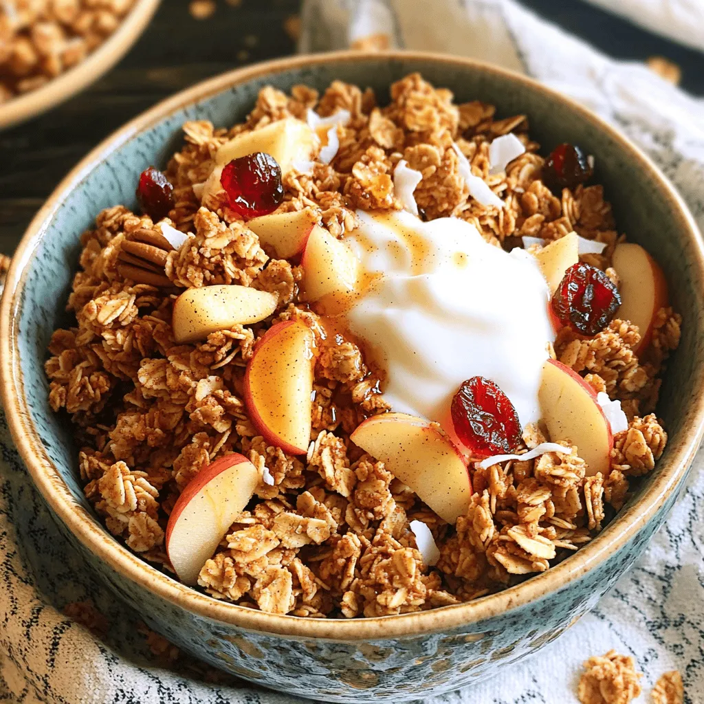 Maple Cinnamon Apple Granola Crunchy and Delicious Treat