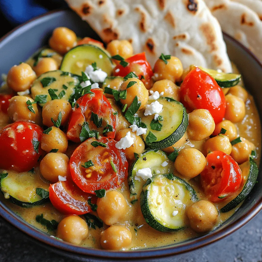 Creamy Mediterranean Chickpea Skillet Delight