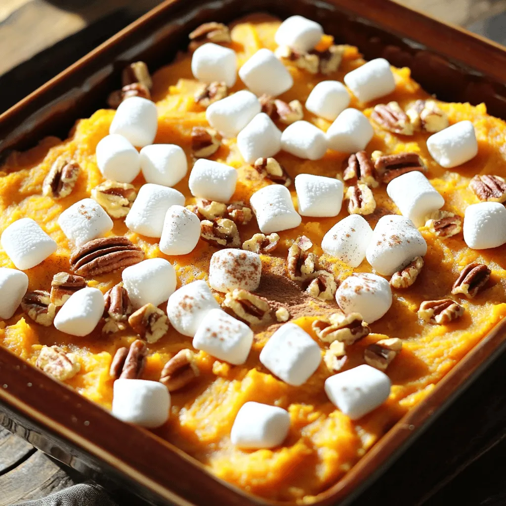 Savory Sweet Potato Casserole with Marshmallows Recipe
