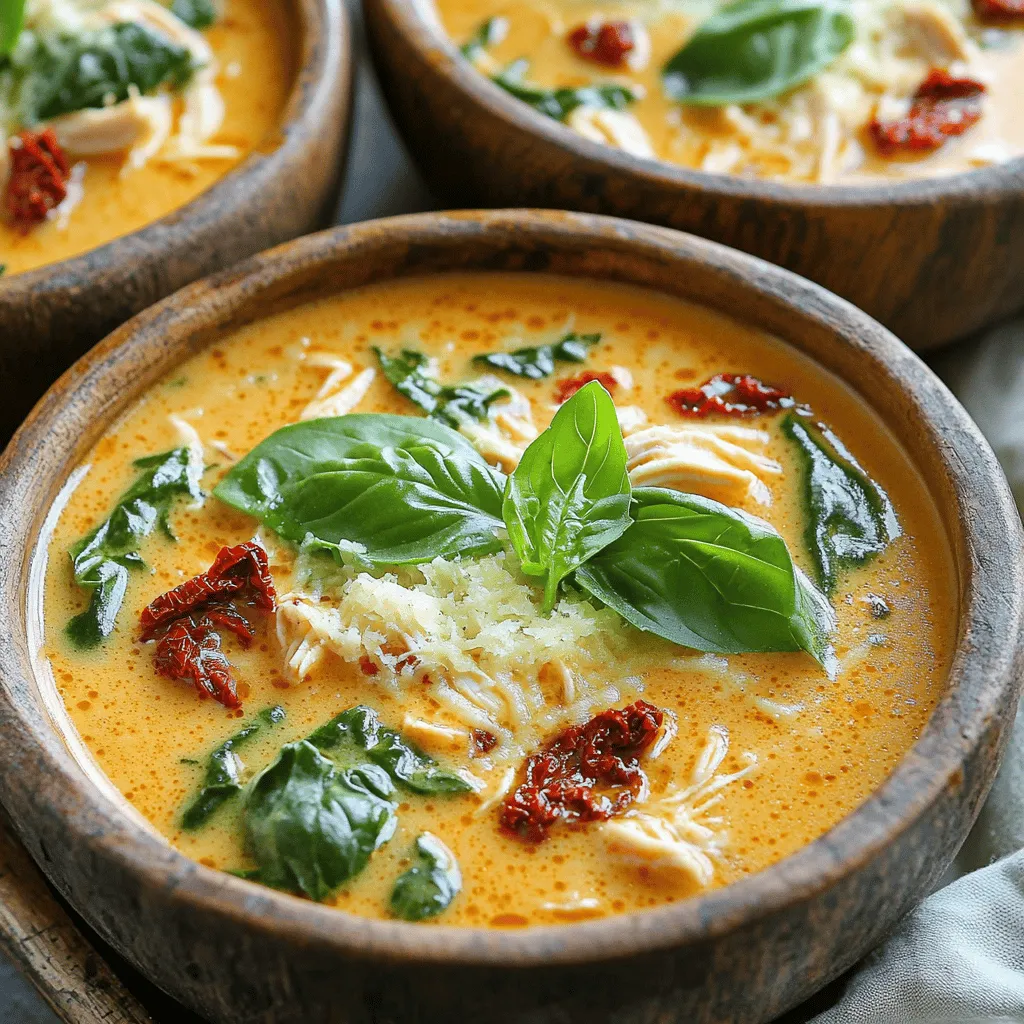 Slow Cooker Creamy Sun-Dried Tomato Chicken Soup Delight