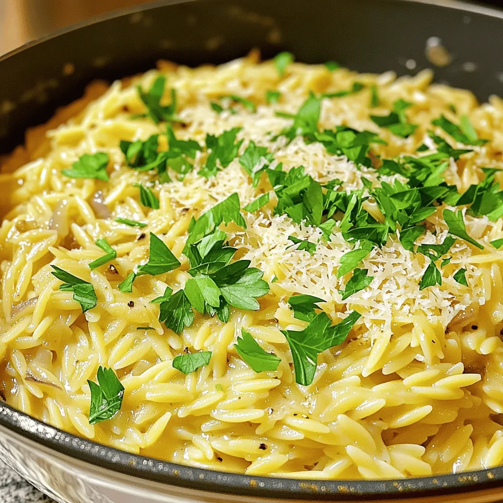 Creamy Garlic Parmesan Orzo Flavorful Dinner Dish