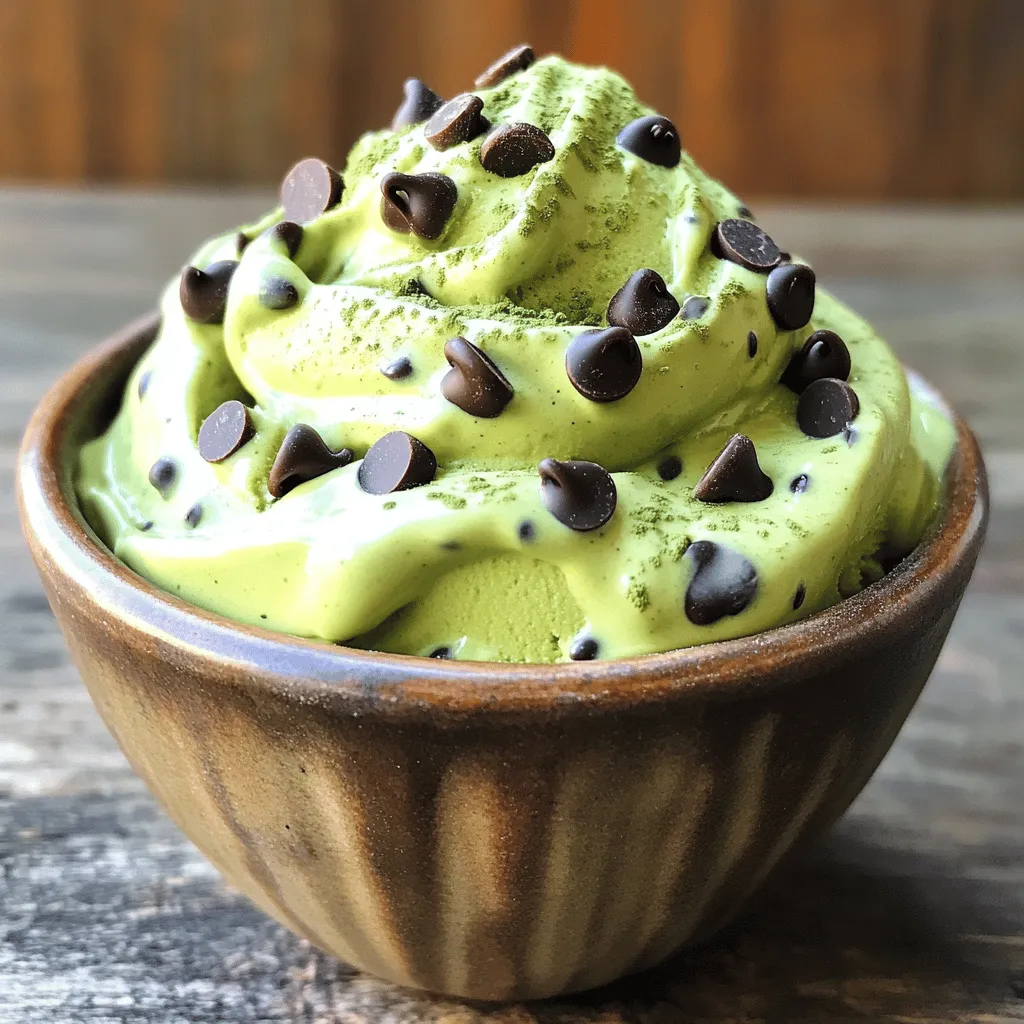 Matcha Mint Chocolate Chip Nice Cream Delight