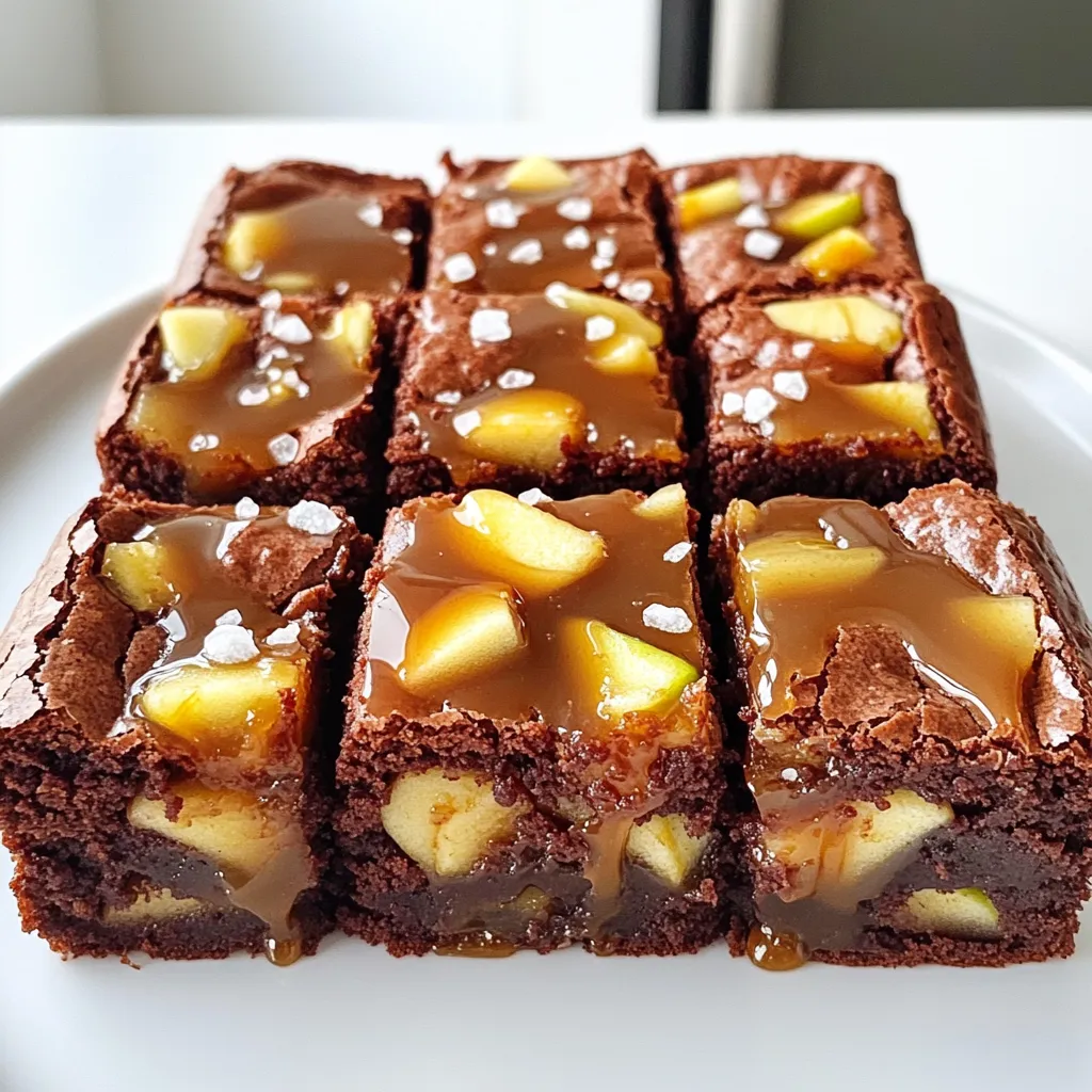 Salted Caramel Apple Brownies Delightful and Rich Treat