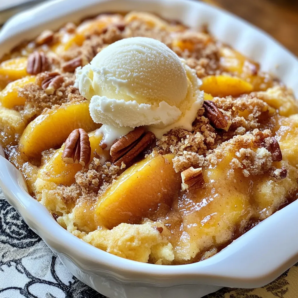 Peach Cobbler Dump Cake Simple and Tasty Dessert