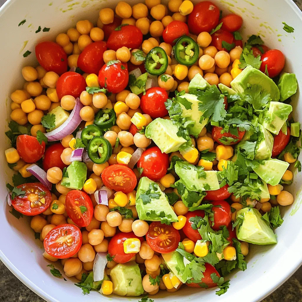 Southwest Chickpea Salad Flavorful and Simple Dish
