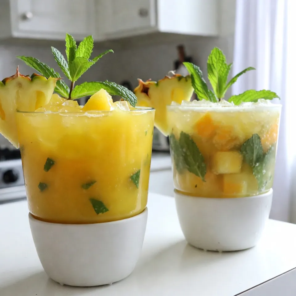 Tropical Pineapple Mojito Refreshing Summer Drink