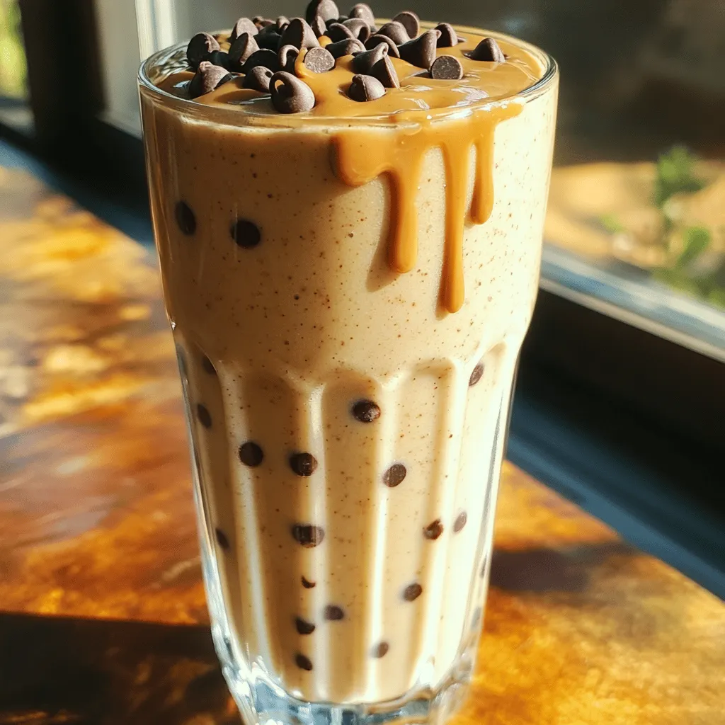 Peanut Butter Cookie Dough Smoothie Protein Power Boost