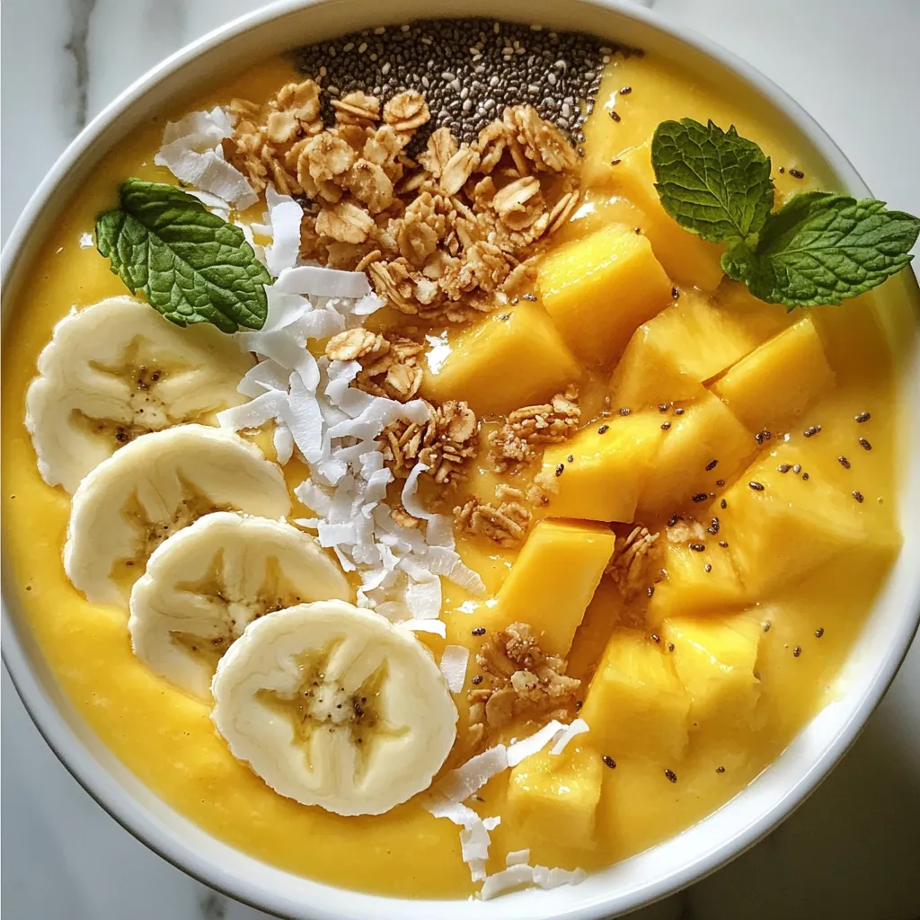Mango Pineapple Smoothie Bowl Refreshing and Healthy Treat