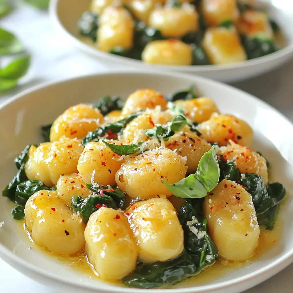 Garlic Butter Gnocchi with Spinach Flavorful Delight