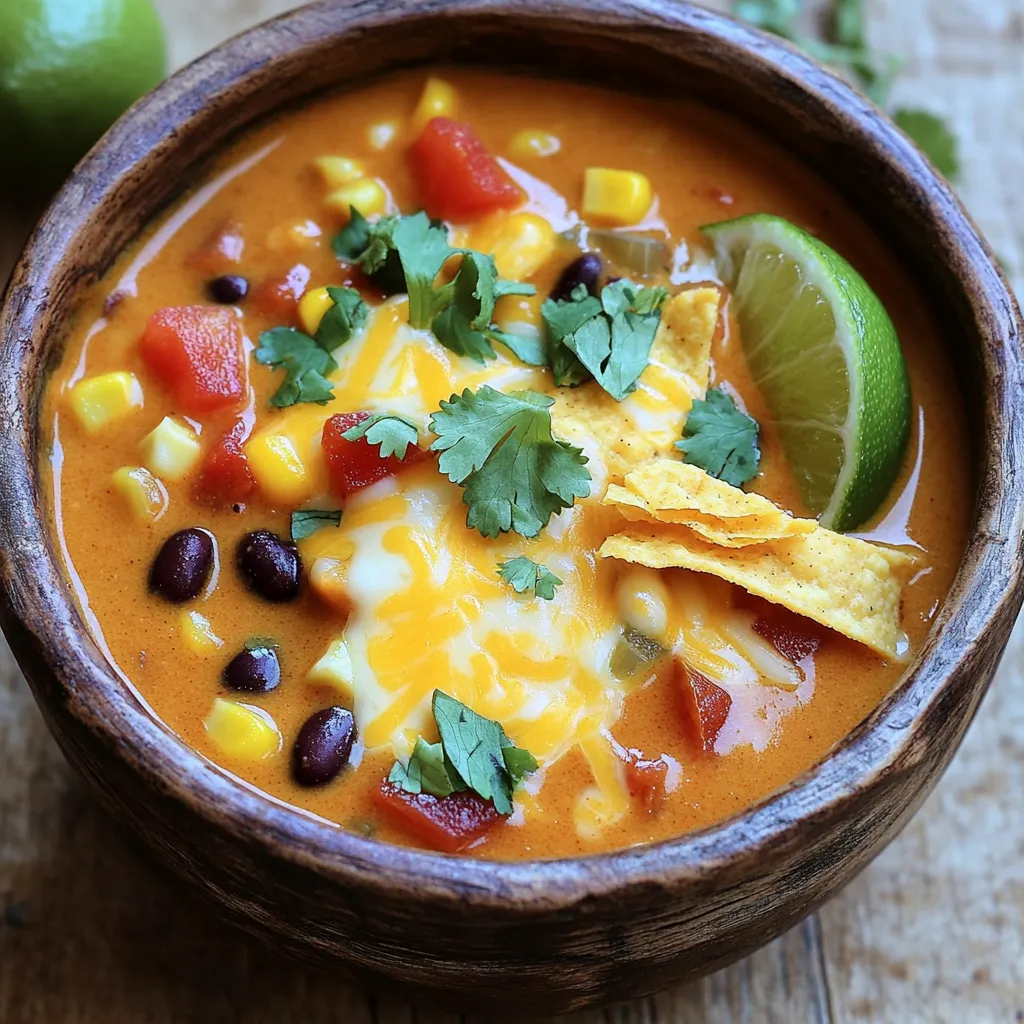 Slow Cooker Creamy Enchilada Soup Flavorful Delight