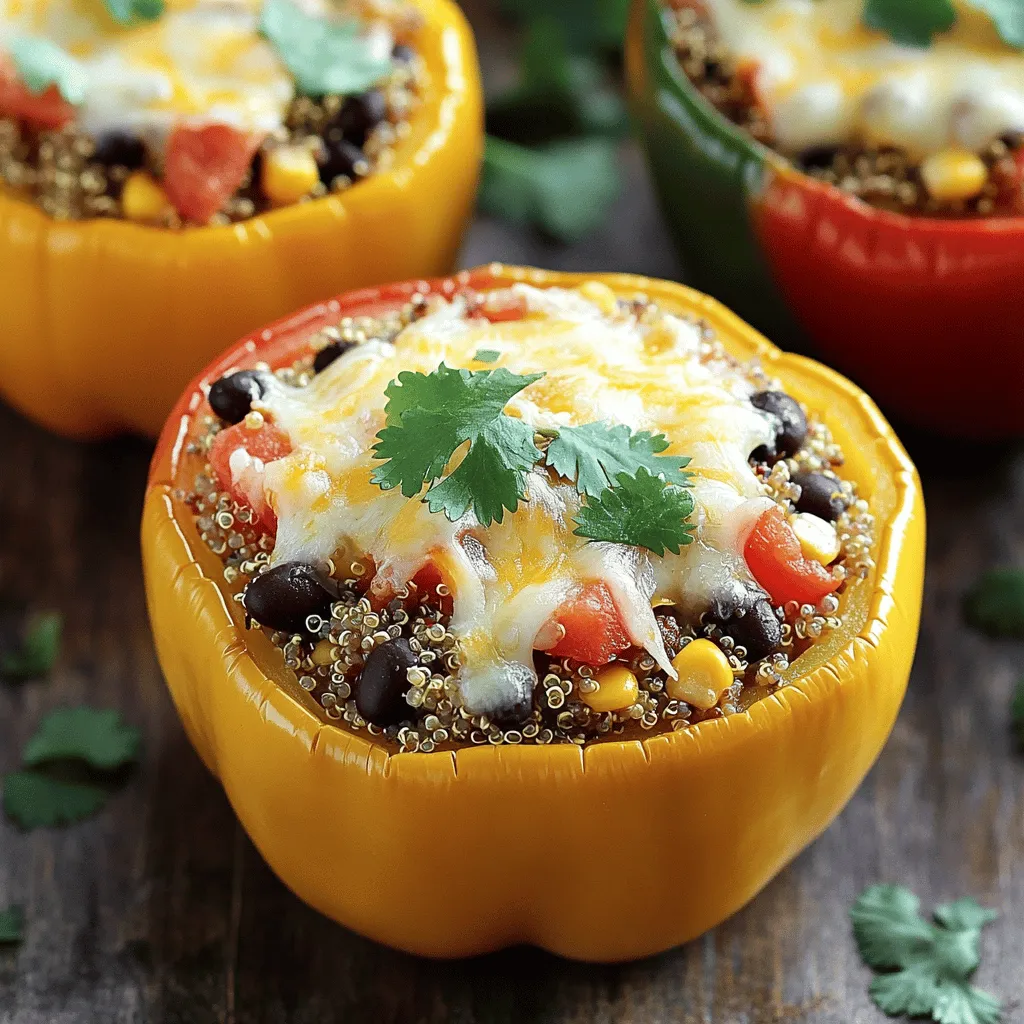 Stuffed Bell Peppers with Quinoa Healthy Meal Option