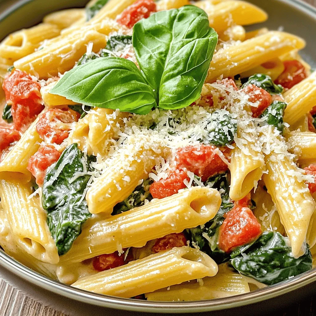 Creamy Tomato and Spinach Pasta Easy Weeknight Meal