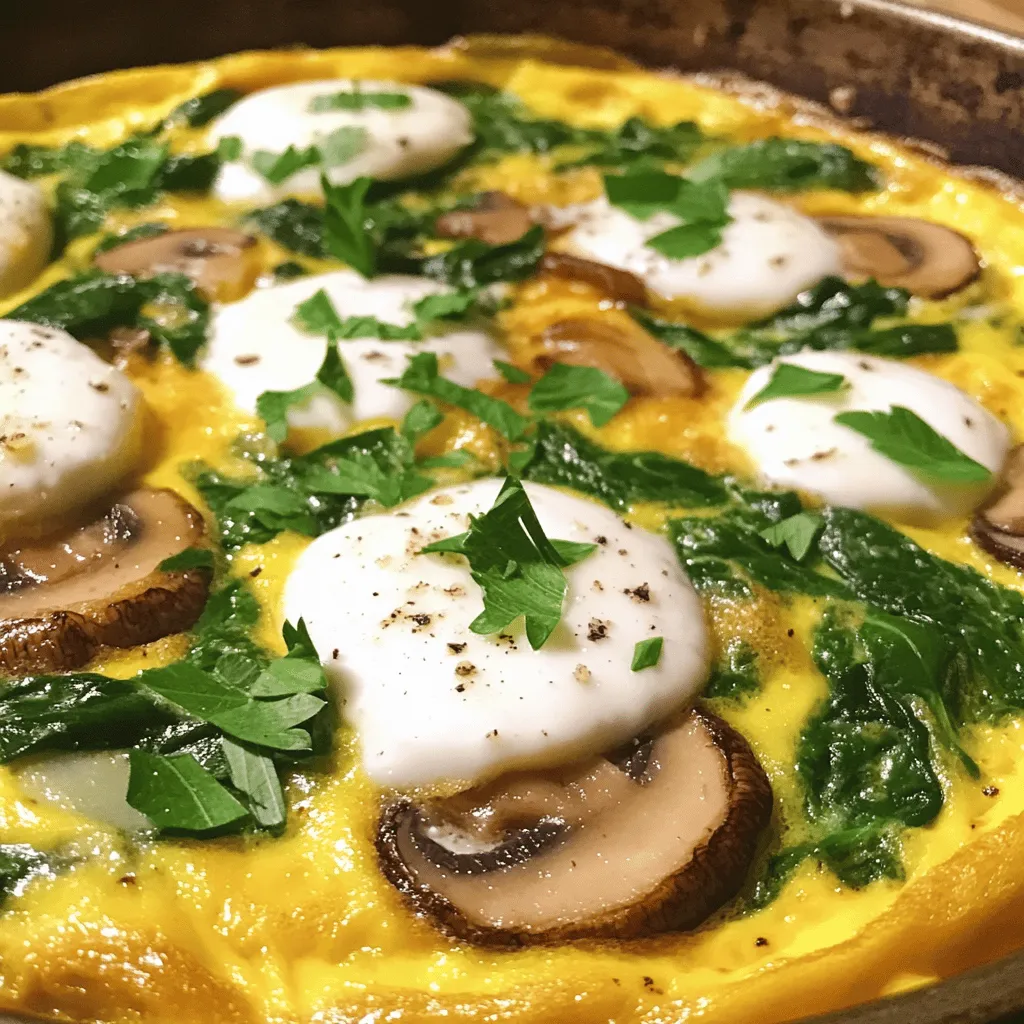 Spinach and Mushroom Frittata Simple Delicious Meal