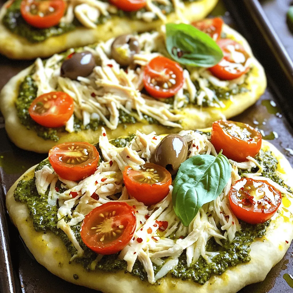 Pesto Chicken Flatbread Easy and Tasty Recipe