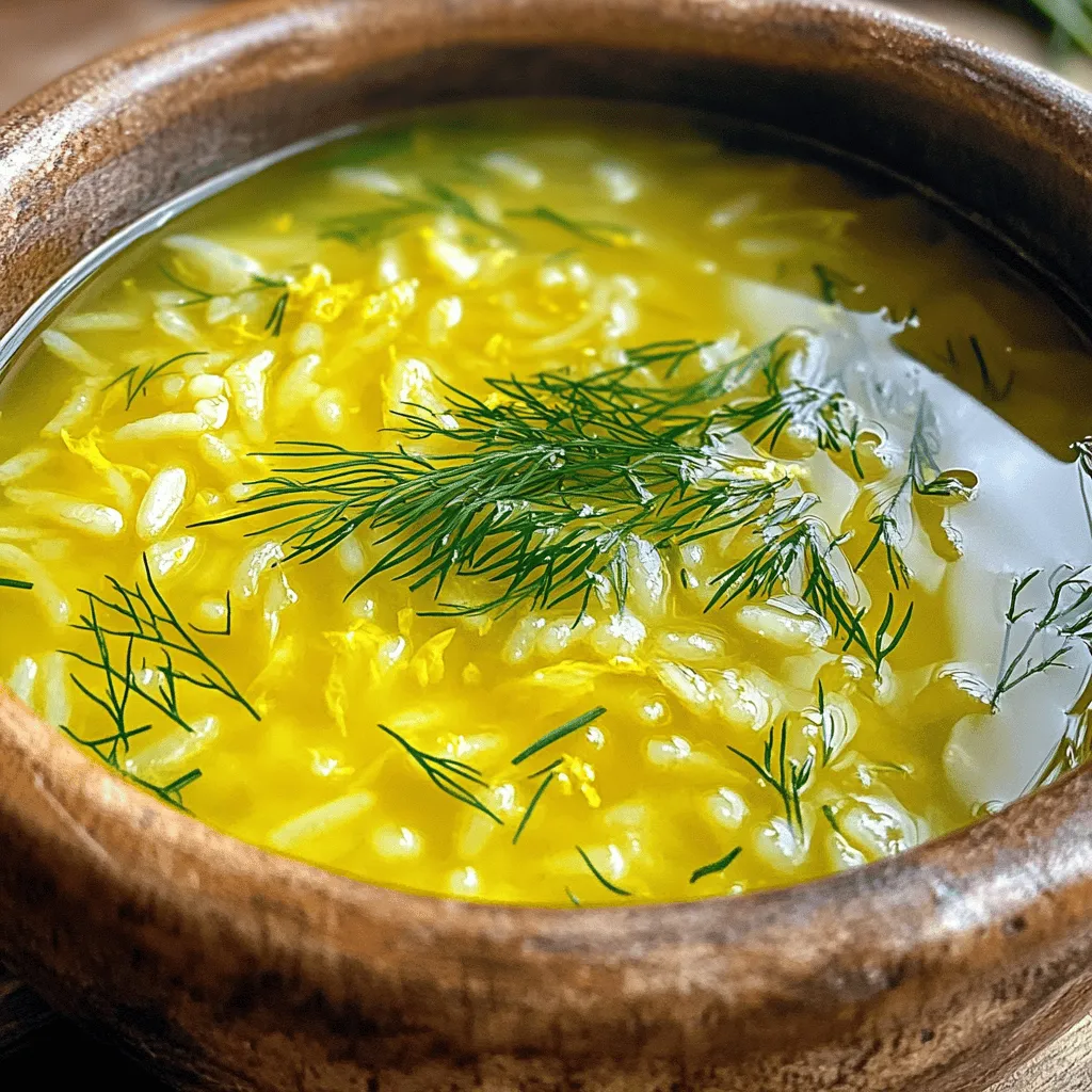 Greek Lemon Rice Soup Flavorful and Nourishing Recipe