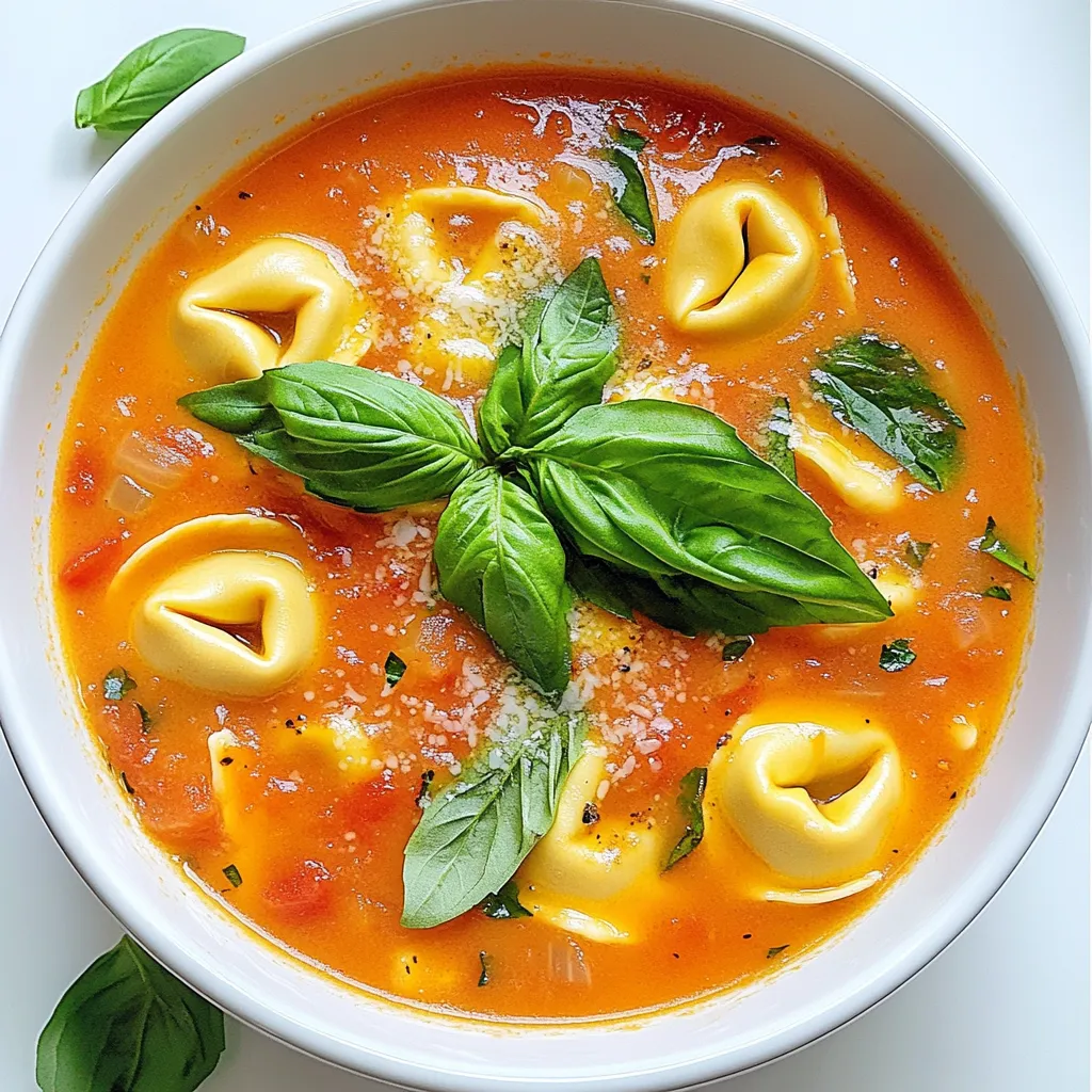 Creamy Tomato Tortellini Soup Quick and Easy Recipe