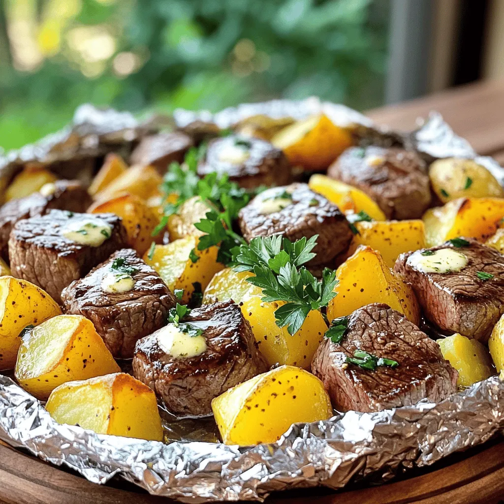 Savory Garlic Butter Steak &#038; Potato Foil Packs