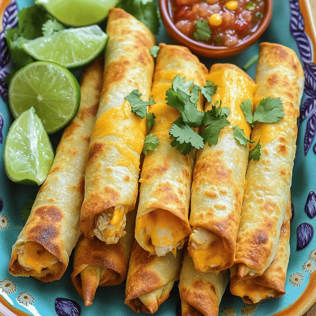 Baked Chicken Taquitos Crispy and Flavorful Treat
