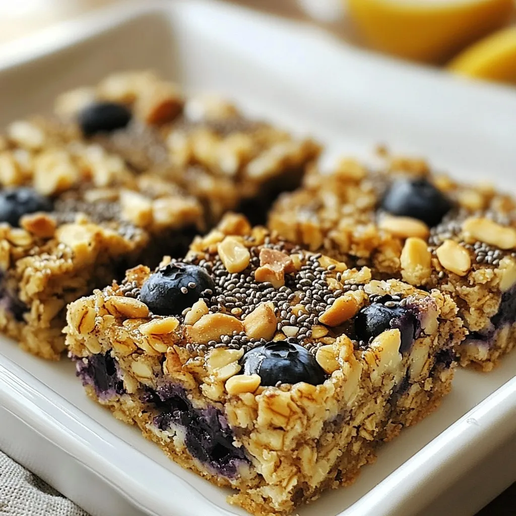Blueberry Oatmeal Breakfast Bars Healthy and Simple