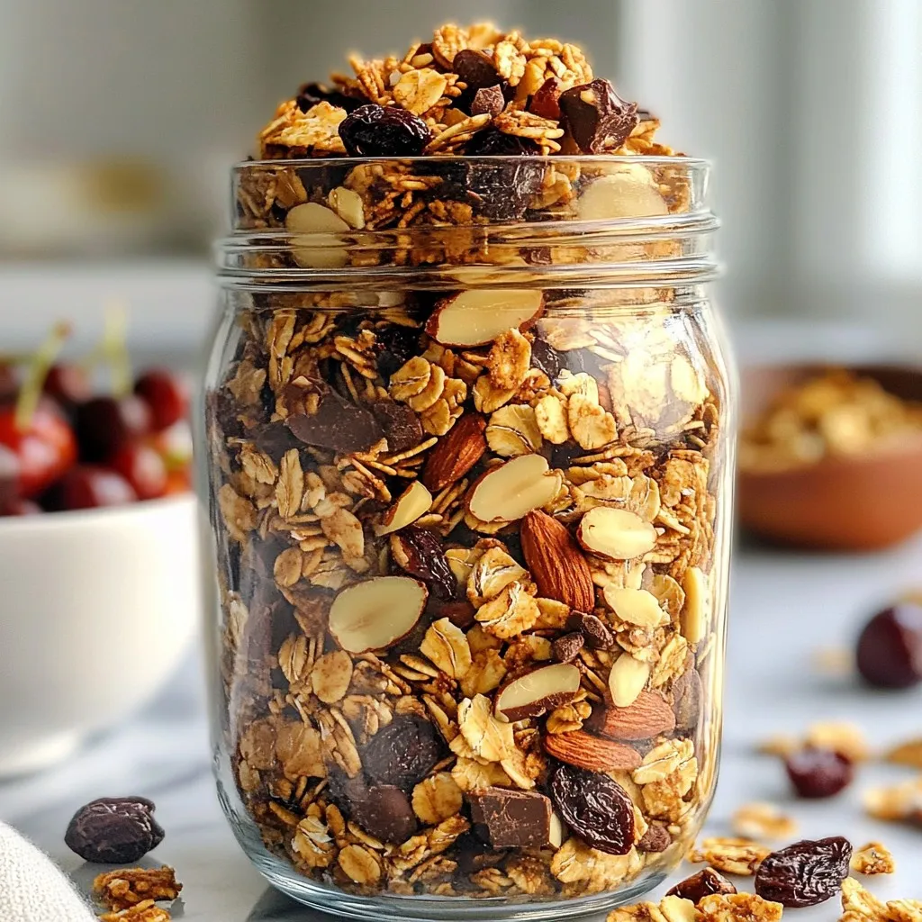 Chocolate Cherry Granola Tasty and Nutritious Snack
