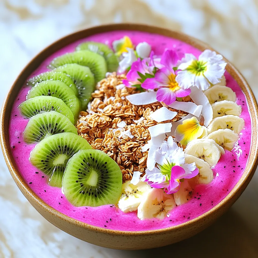Tropical Dragon Fruit Smoothie Bowl Fresh and Healthy