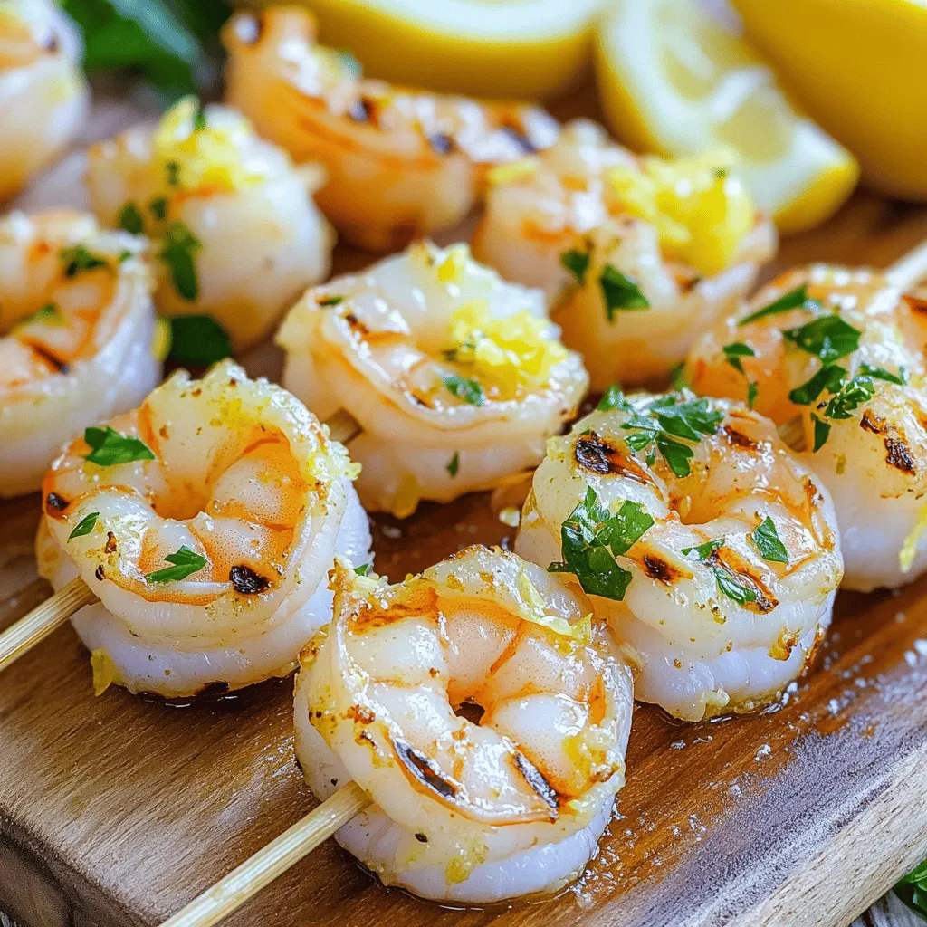 Lemon Garlic Shrimp Skewers Easy Grilling Delight