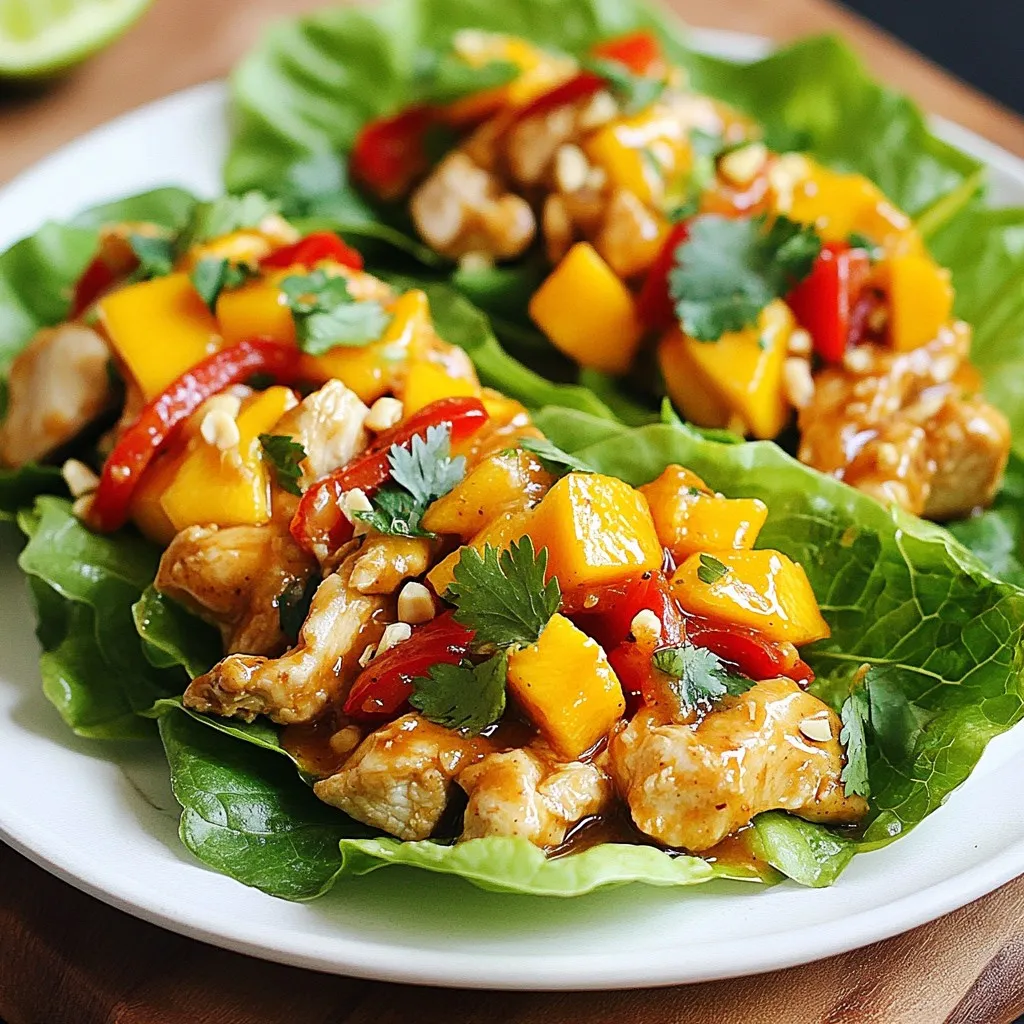 Mouthwatering Mango Chicken Lettuce Wraps Recipe