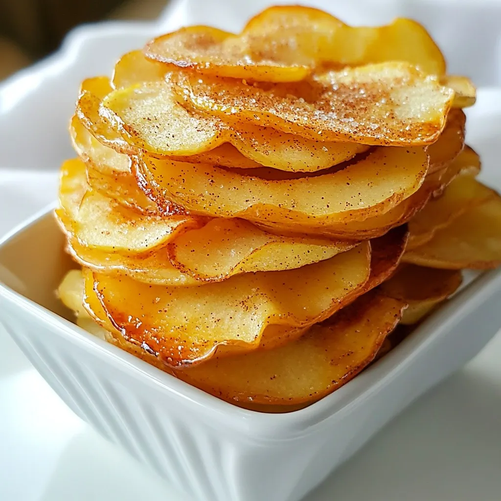 Cinnamon Sugar Baked Apple Chips Crunchy and Sweet Snack