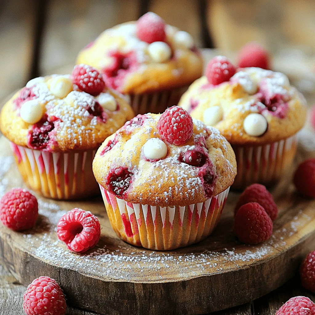 Fluffy Raspberry White Chocolate Muffins Recipe Delight