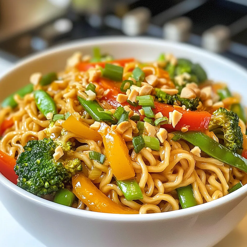 Spicy Peanut Ramen Stir-Fry Flavorful and Quick Meal