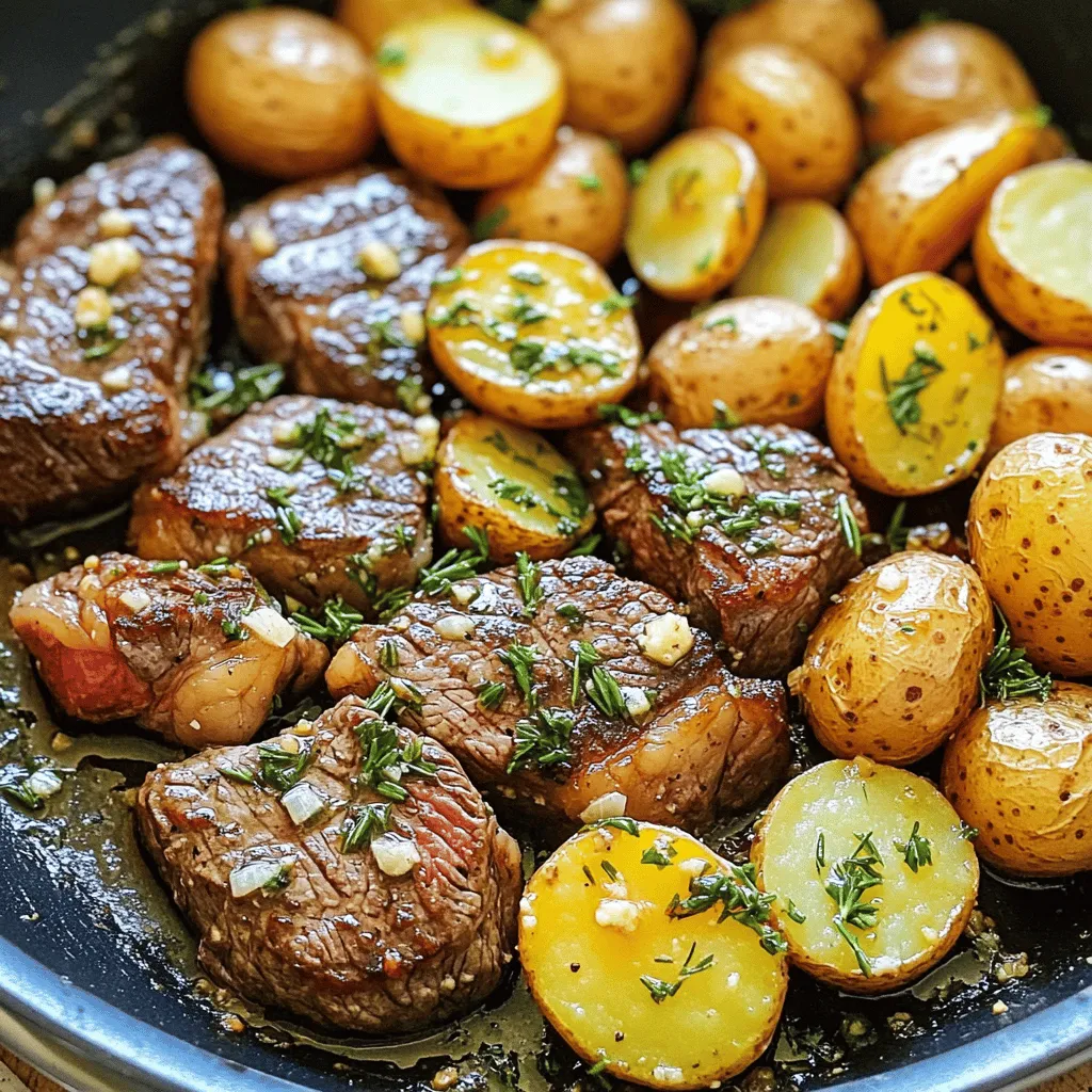 Garlic Butter Steak and Potatoes Skillet Delight