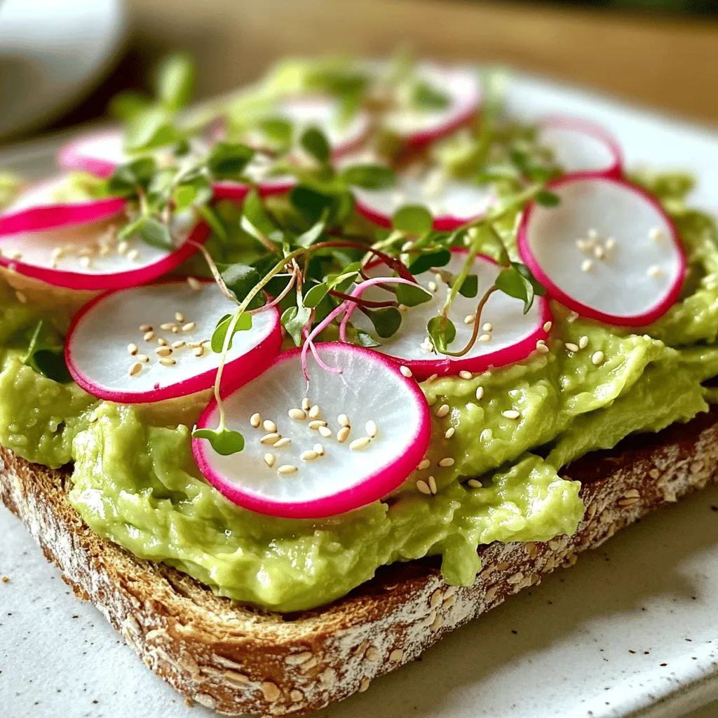 Avocado Toast with Radish Easy and Delicious Recipe