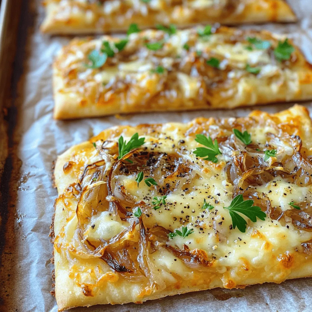 Caramelized Onion Gruyere Flatbread Flavorful Treat