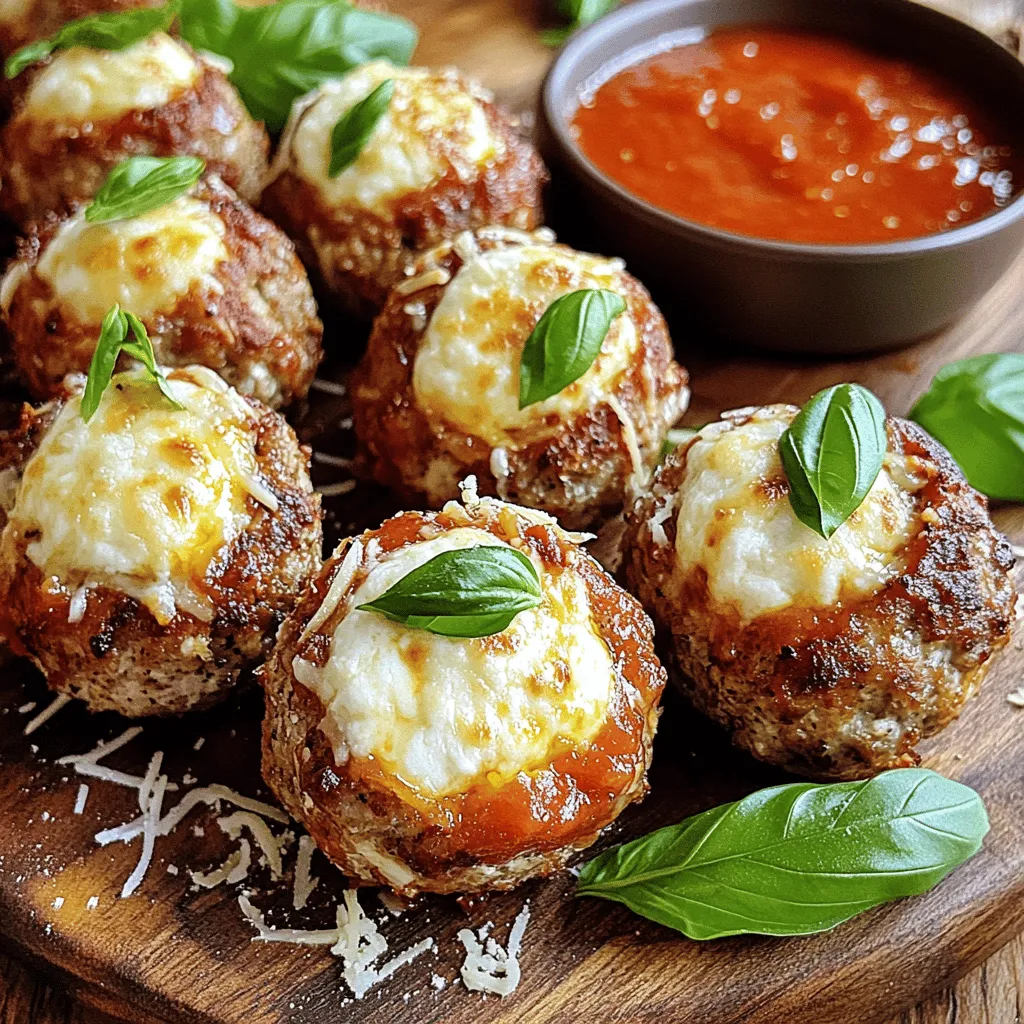 Air Fryer Mozzarella Stuffed Chicken Meatballs Recipe