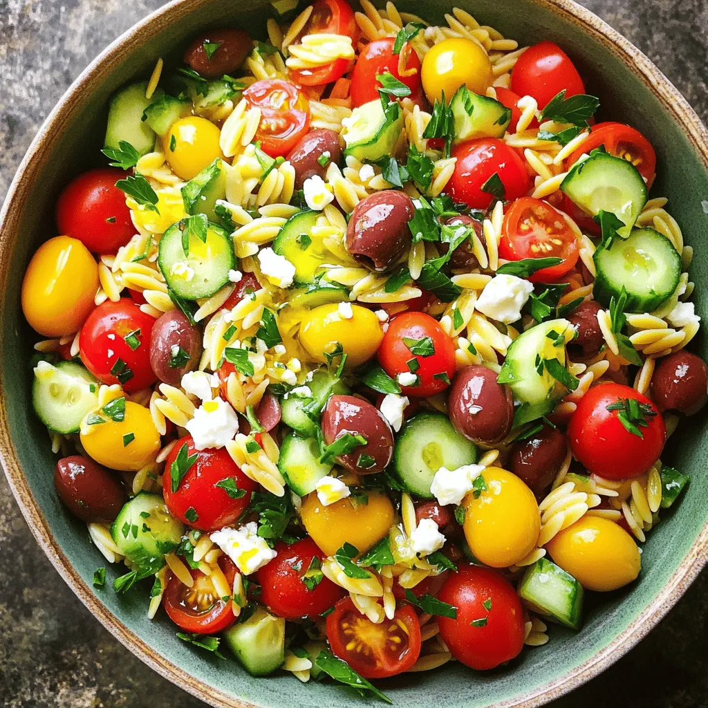 Greek Orzo Salad Flavorful and Fresh Mealtime Dish