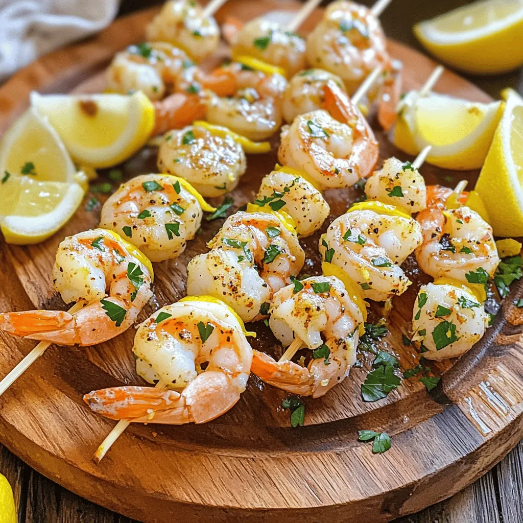 Lemon Garlic Shrimp Skewers Simple and Flavorful Treat