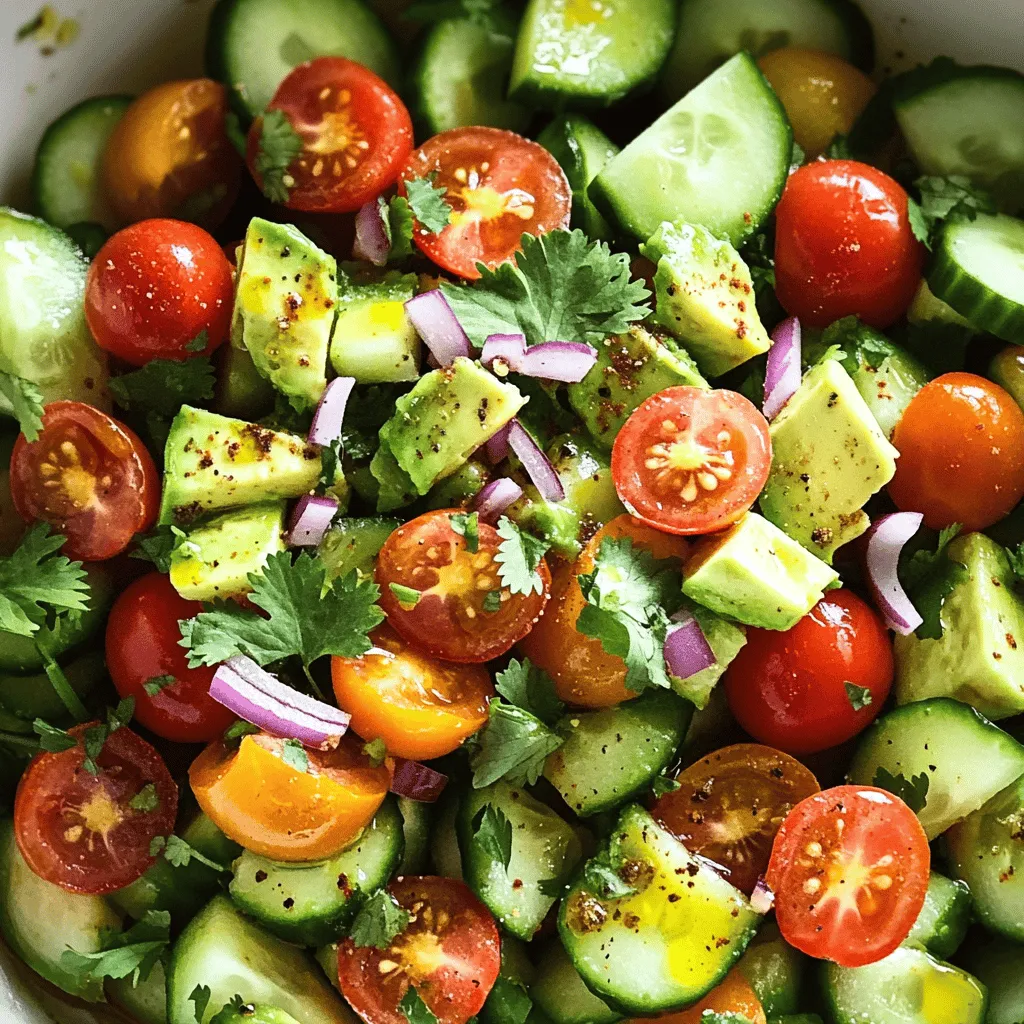 Avocado Tomato Cucumber Salad Fresh and Flavorful Meal