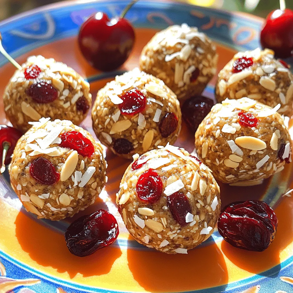 Cherry Almond Protein Balls Nourishing Snack Idea