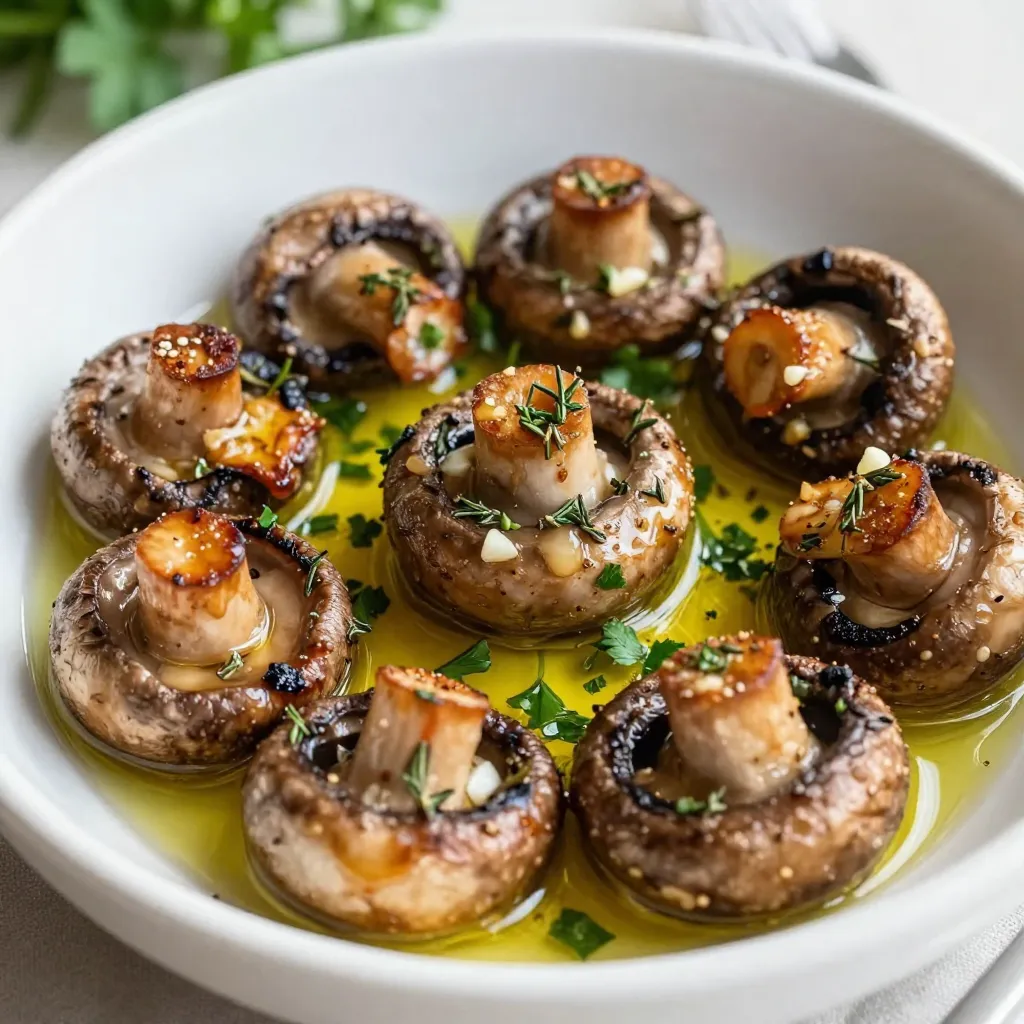 Garlic Herb Roasted Mushrooms Simple and Savory Dish