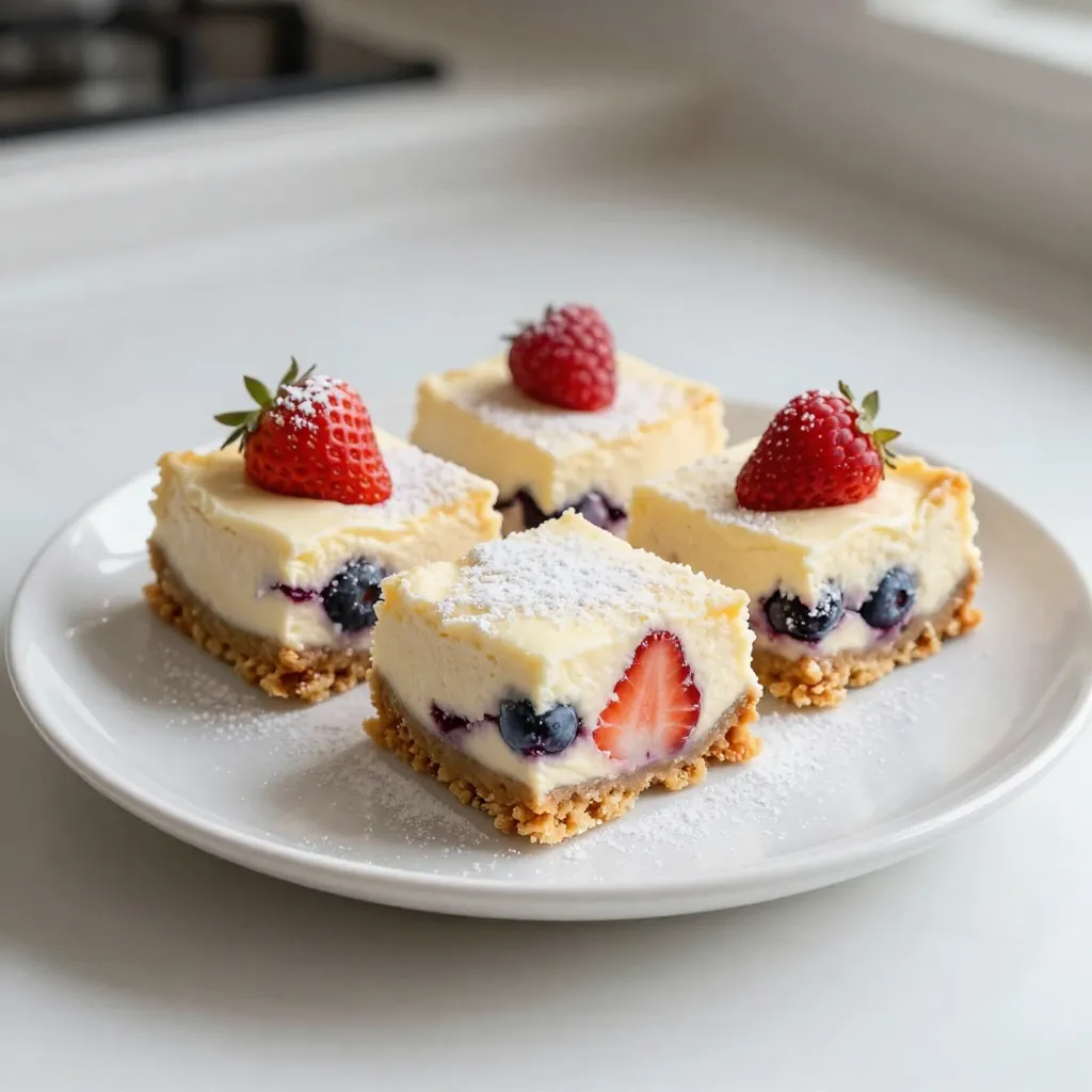 Triple Berry Cheesecake Bars Delightful and Easy Treat