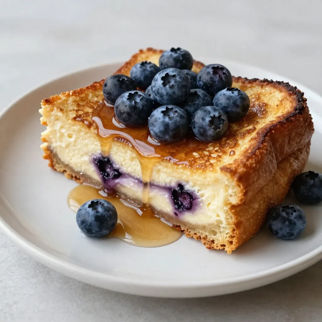 Blueberry Cheesecake Stuffed French Toast Delight