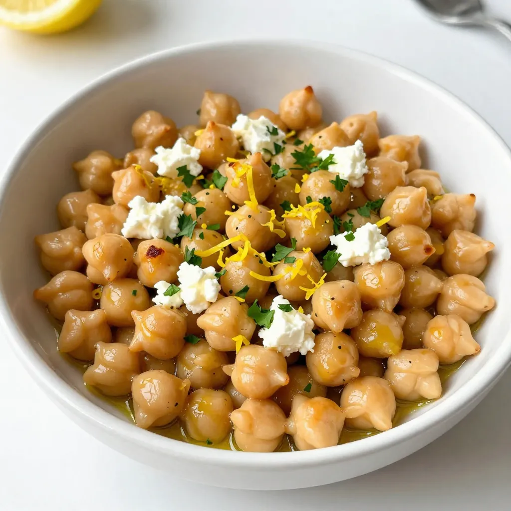 Lemon Garlic Greek Chickpeas Healthy Flavor Boost