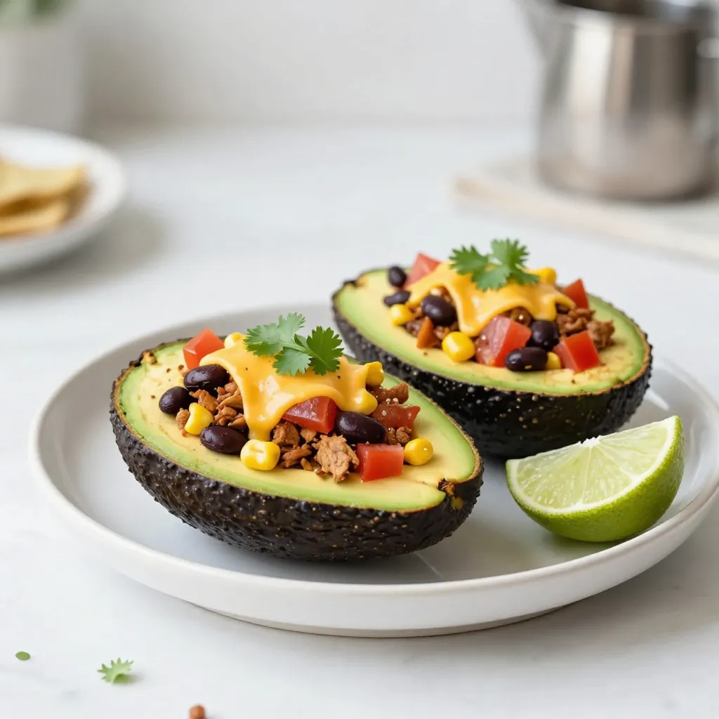Taco Stuffed Avocados Bursting with Flavorful Goodness