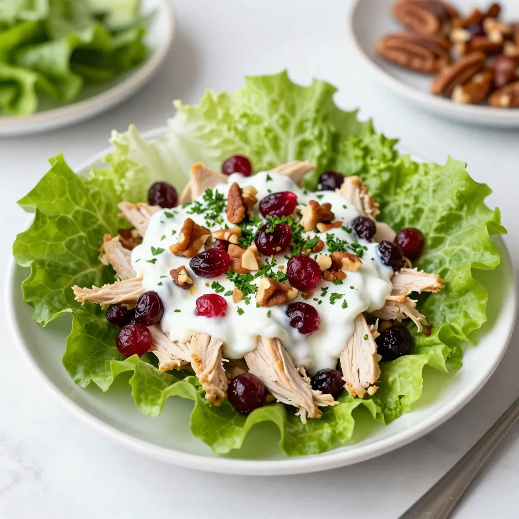 Cranberry Pecan Chicken Salad Lettuce Wraps Delight