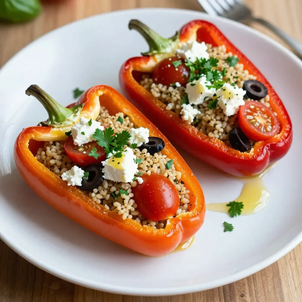 Lemon Herb Quinoa Stuffed Peppers Tasty and Healthy