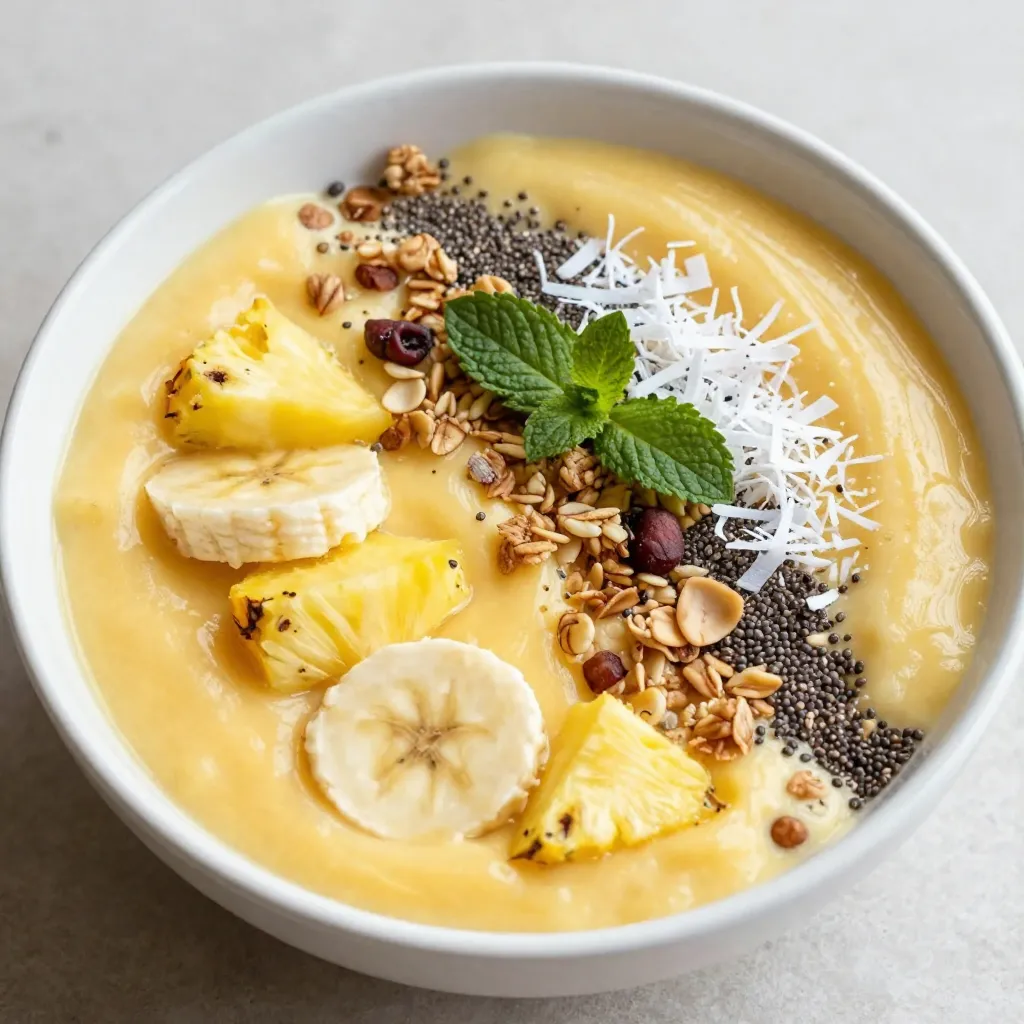 Pineapple Coconut Smoothie Bowl Refreshing and Healthy